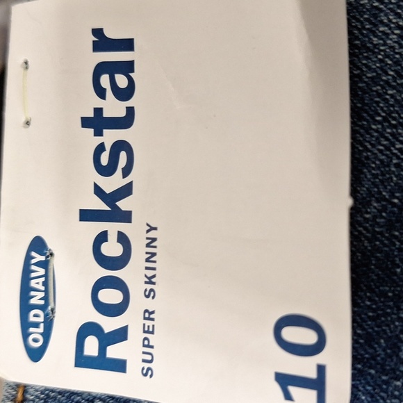 Old Navy "NEW" Medium Wash Rockstar Streetwear Casual Skinny Denim Jeans Size 10 - Picture 9 of 12